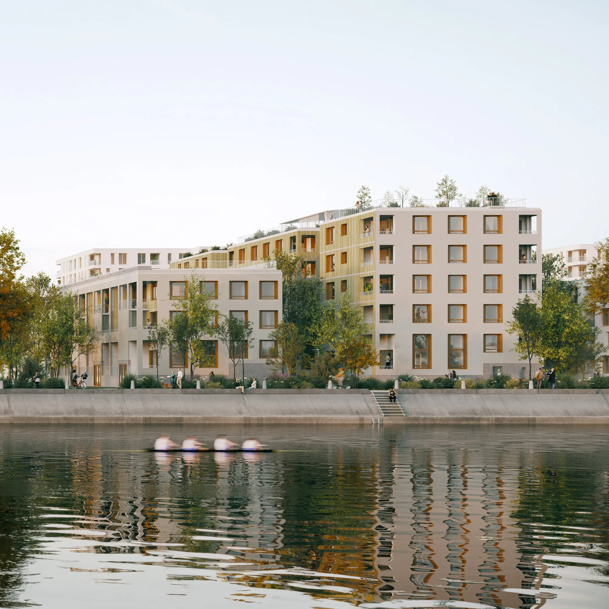 Perspective : façades sur le quai