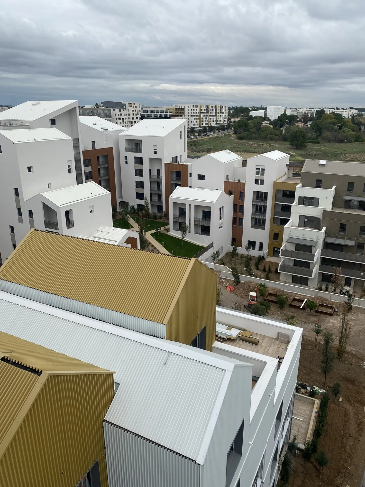 Vue sur les toits du projet